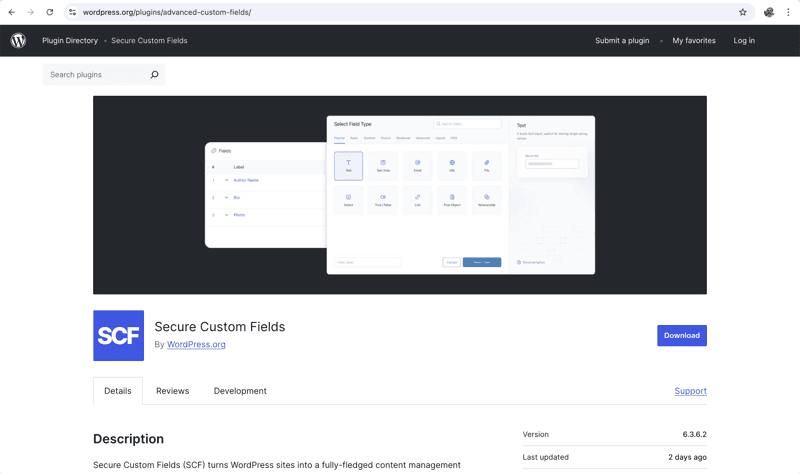 Secure Custom Fields Interface